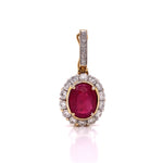 Load image into Gallery viewer, 18ct Ruby Diamond Cluster Enhancer Pendant TDW 1.17ct