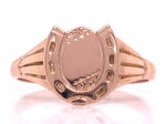 Load image into Gallery viewer, 9ct Rose Horseshoe Signet Ring