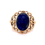 Load image into Gallery viewer, 9ct Lapis Lazuli Deco Dress Ring