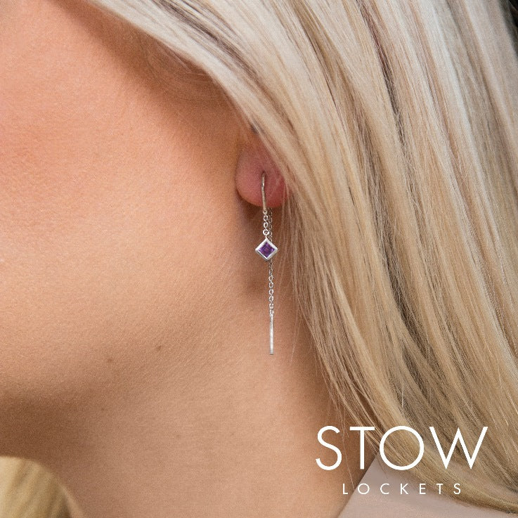 Stow sterling silver amethyst tranquility threads