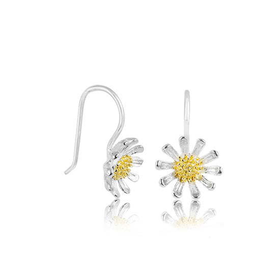 500028 evolve sterling silver gold plated wild daisy drops 3e40018