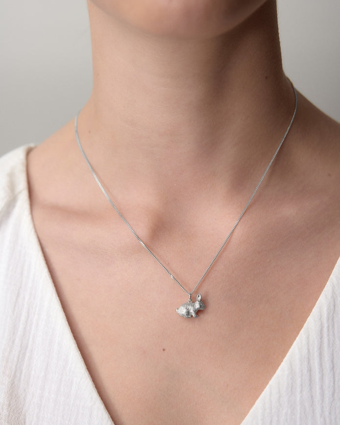 Karen walker stg lunar rabbit necklace