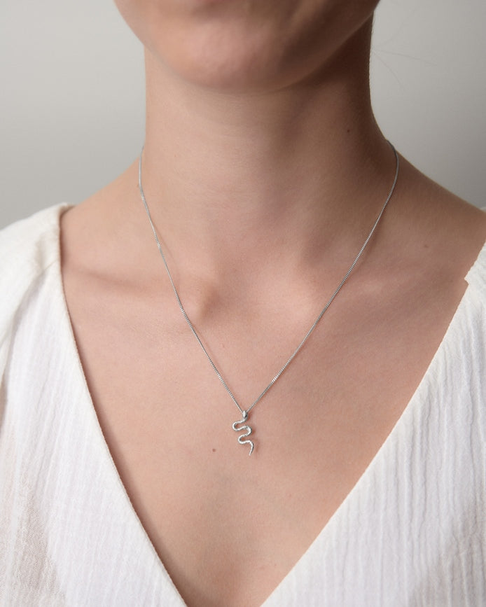 Karen walker stg lunar snake necklace