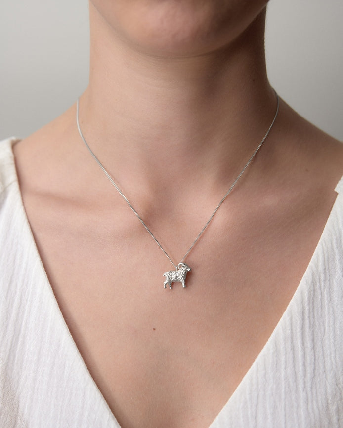 Karen walker stg lunar ram necklace