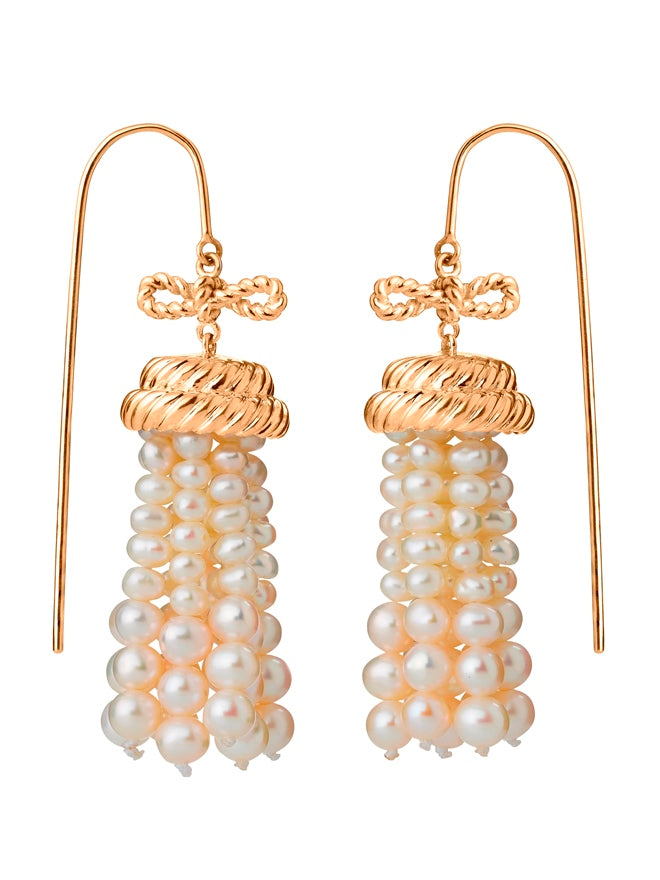 Karen walker stg binding love pearl earrings