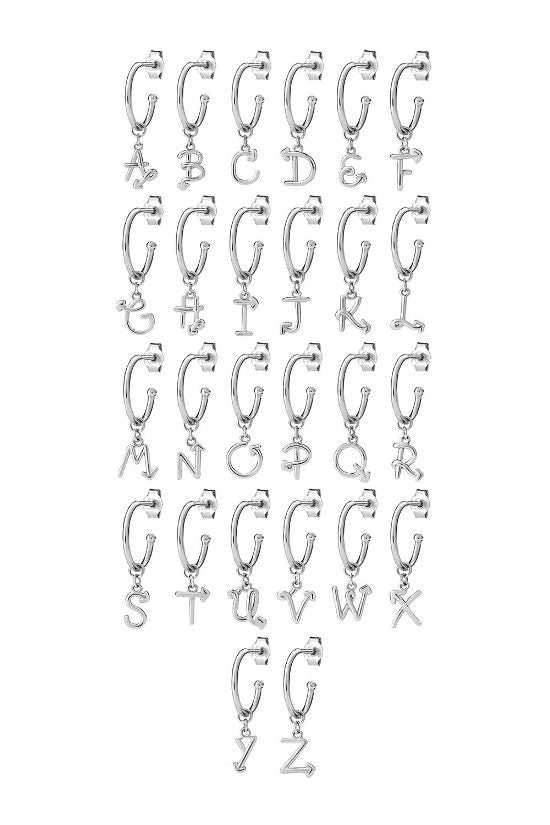 Karen walker stg love letters single initial hoop earring