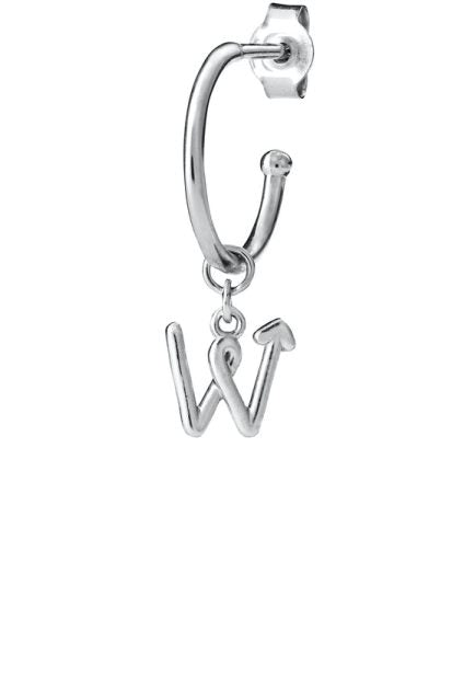 Karen walker single initial hoop earring