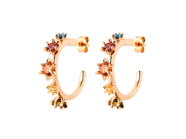 Karen walker stg multi cz baroque earrings