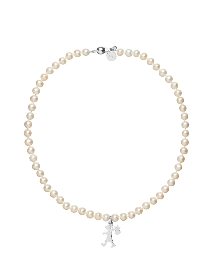 Karen walker sterling silver runaway girl with all the pearls necklace kw440pn stg