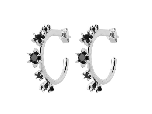 Karen walker stg onyx baroque earrings kw436er o stg