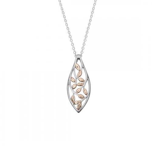 Evolve Stg 9ct Rose Gold Forest Vine Necklace Westende Jewellers