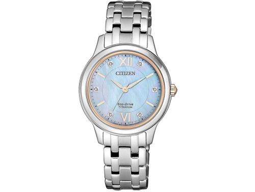 Citizen Ladies Titanium Diamond Eco Drive Watch image