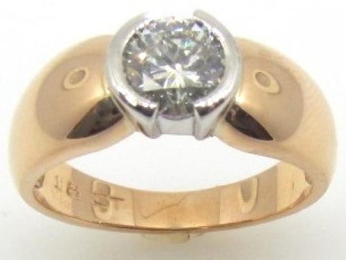 18ct Rose Gold Diamond Solitaire Ring TDW.91CT image
