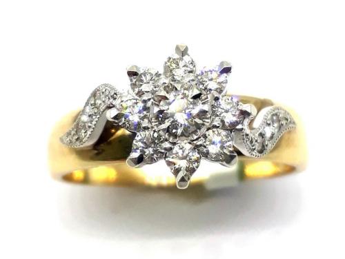 9ct Diamond Star Cluster Ring TDW.41CT image