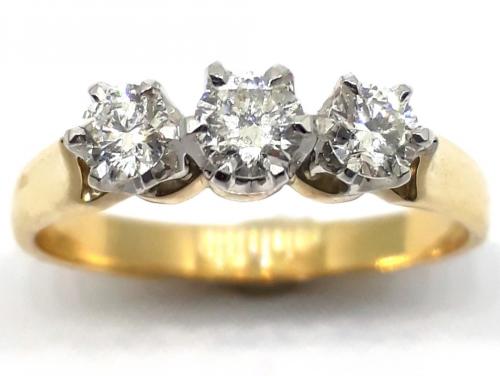 9ct 3 Diamond Ring TDW.50CT image