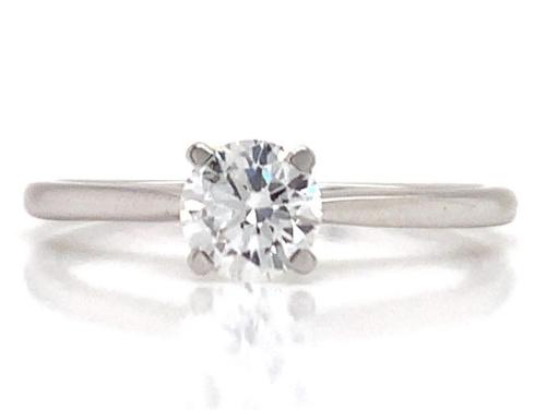 18ct White Gold Lab Grown Diamond Solitaire Ring TDW 0.50ct image