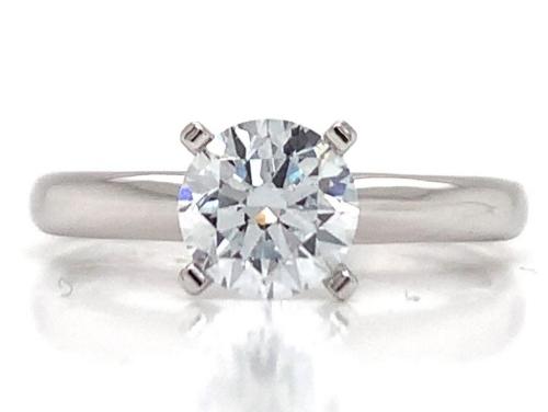 14ct White Gold Lab Grown Diamond Solitaire Ring TDW 1.05ct image