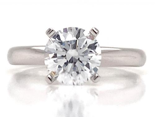 14ct White Gold Lab Grown Diamond Solitaire Ring TDW 1.53ct image