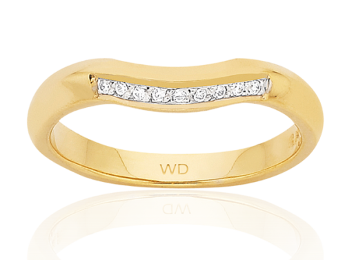 9ct Diamond Curved Trilateral Eternity Ring image