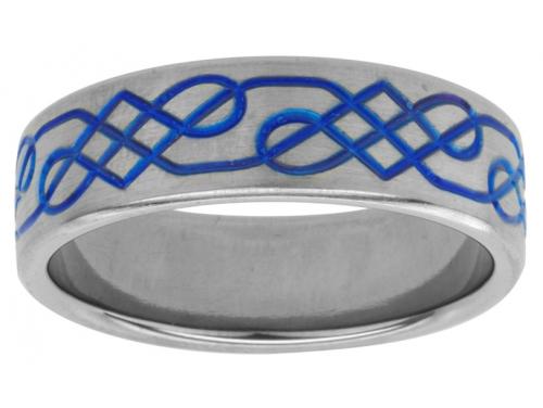 Titanium 7mm Two Toned Celtic Knot Wedder image