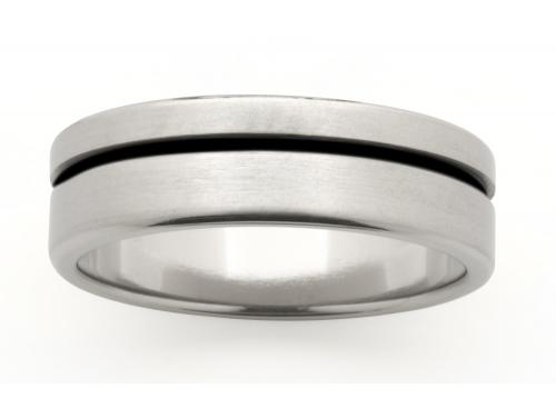 Titanium Sterling Silver 7mm Wedder image