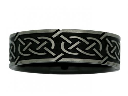 Ziro Two Tone 7mm Celtic Knot Wedder image