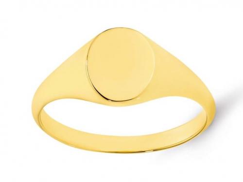 9ct Oval Signet Ring - Small image