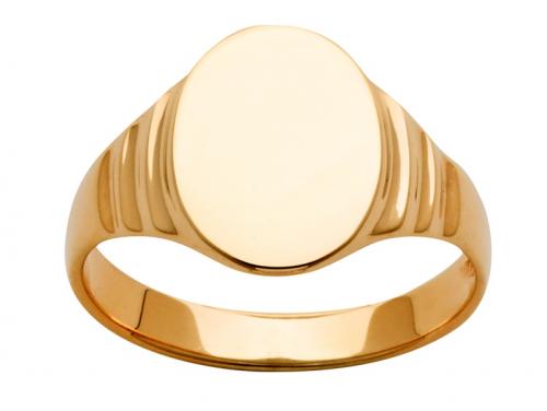 9ct Oval Signet Ring image