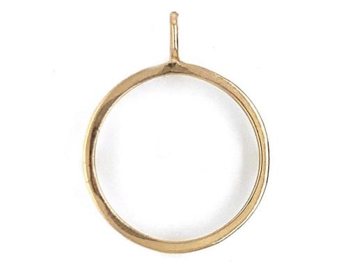 9ct Plain Full Sovereign Holder Pendant image