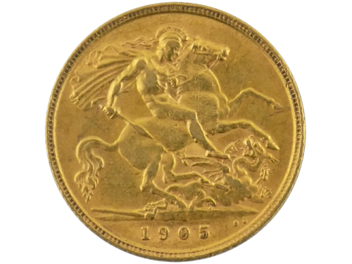 1905 Half Sovereign Coin image