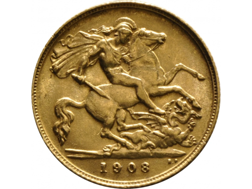 1908 Half Sovereign Coin image