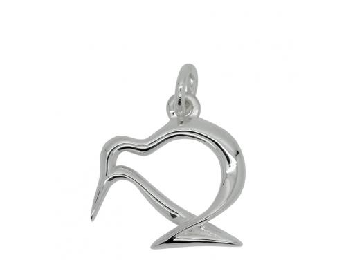 Sterling Silver Kiwi Outline Pendant image