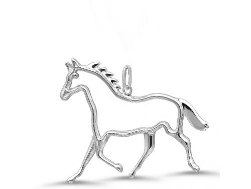 Sterling Silver Horse Outline Pendant image