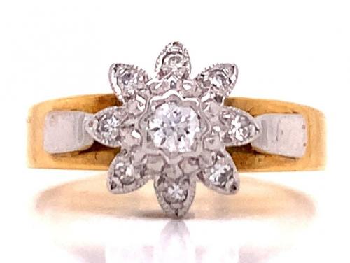 18ct Diamond Cluster Ring TDW 0.16ct image