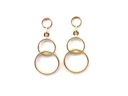 9ct Circle Drop Earrings image