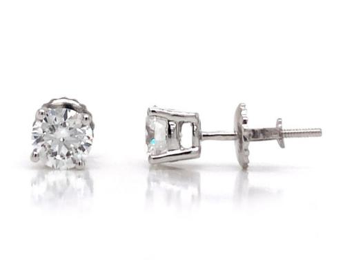 14ct White Gold Lab Grown Diamond Earrings TDW 1.00ct image
