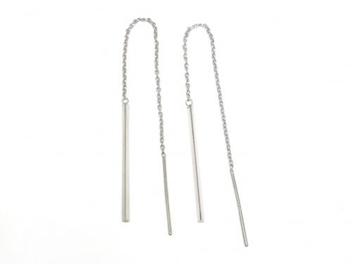 Stg Long Drop Thread Earrings image