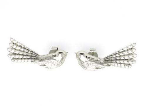 Sterling Silver Fantail Studs image