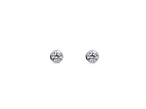 Ellani Stg CZ Rubover Earrings image