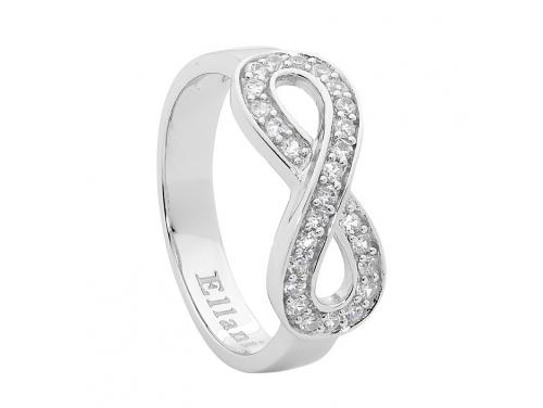 Ellani Stg CZ Infinity Ring image