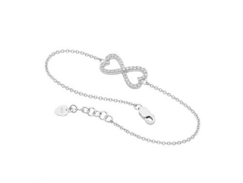 Ellani Stg CZ Infinity Bracelet image