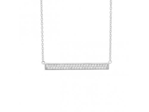 Ellani Stg CZ Bar Necklace image