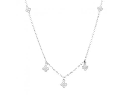 Ellani Stg 3 CZ Drop Necklace image