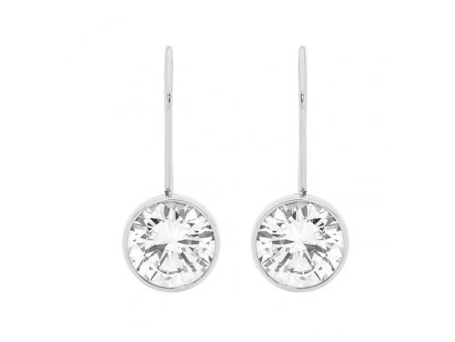 Ellani Stainless Steel CZ Hook Earrings image