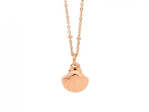 Ellani Rose Plated Stainless Steel Shell Pendant image