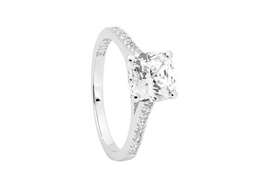 Ellani Stg Cushion CZ Ring image