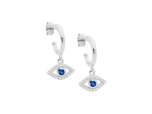 Ellani Stg CZ Eye Earrings image