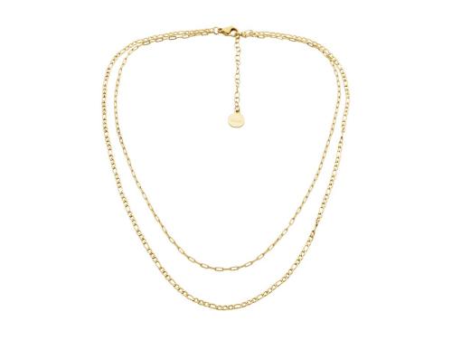 Ellani Gold Plated Stainless Steel Dual Layered Chain image