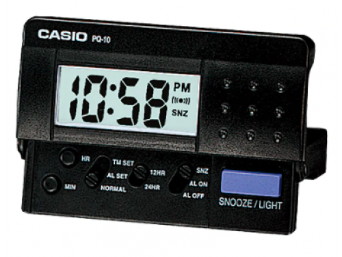 Casio Digital Traveller's Alarm Clock - Black image