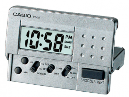 Casio Digital Traveller's Alarm Clock - Silver image